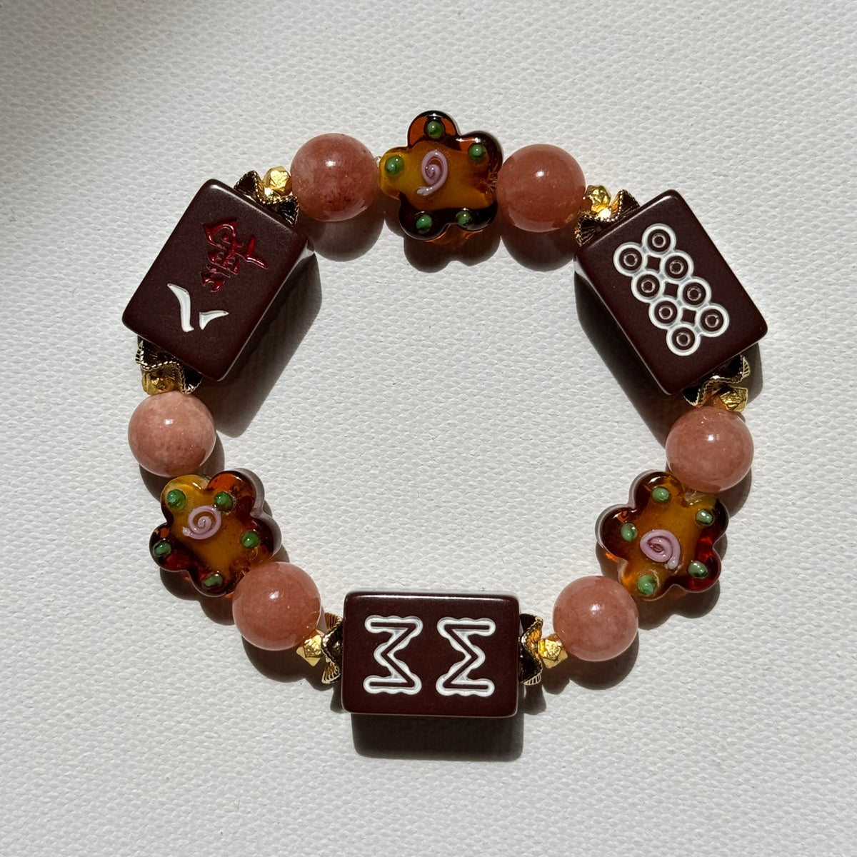 DOT, BAM, CRAK! Mahjong Chocolate Tile Bracelet