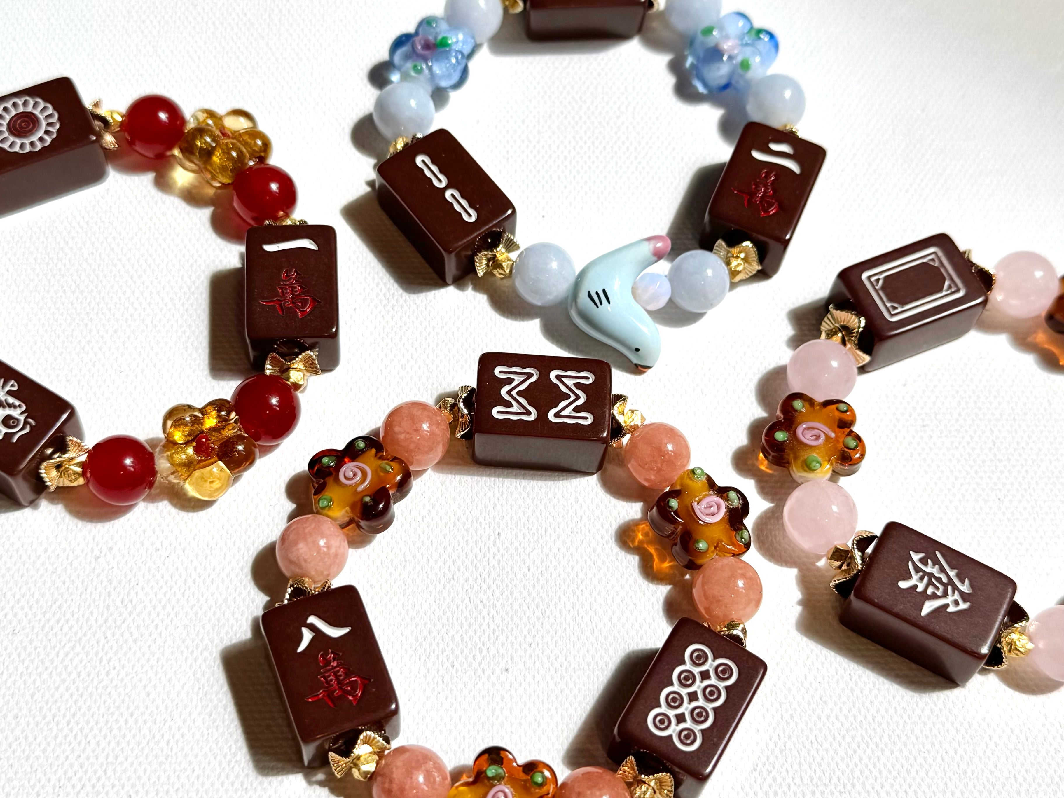 DOT, BAM, CRAK! Mahjong Chocolate Tile Bracelet