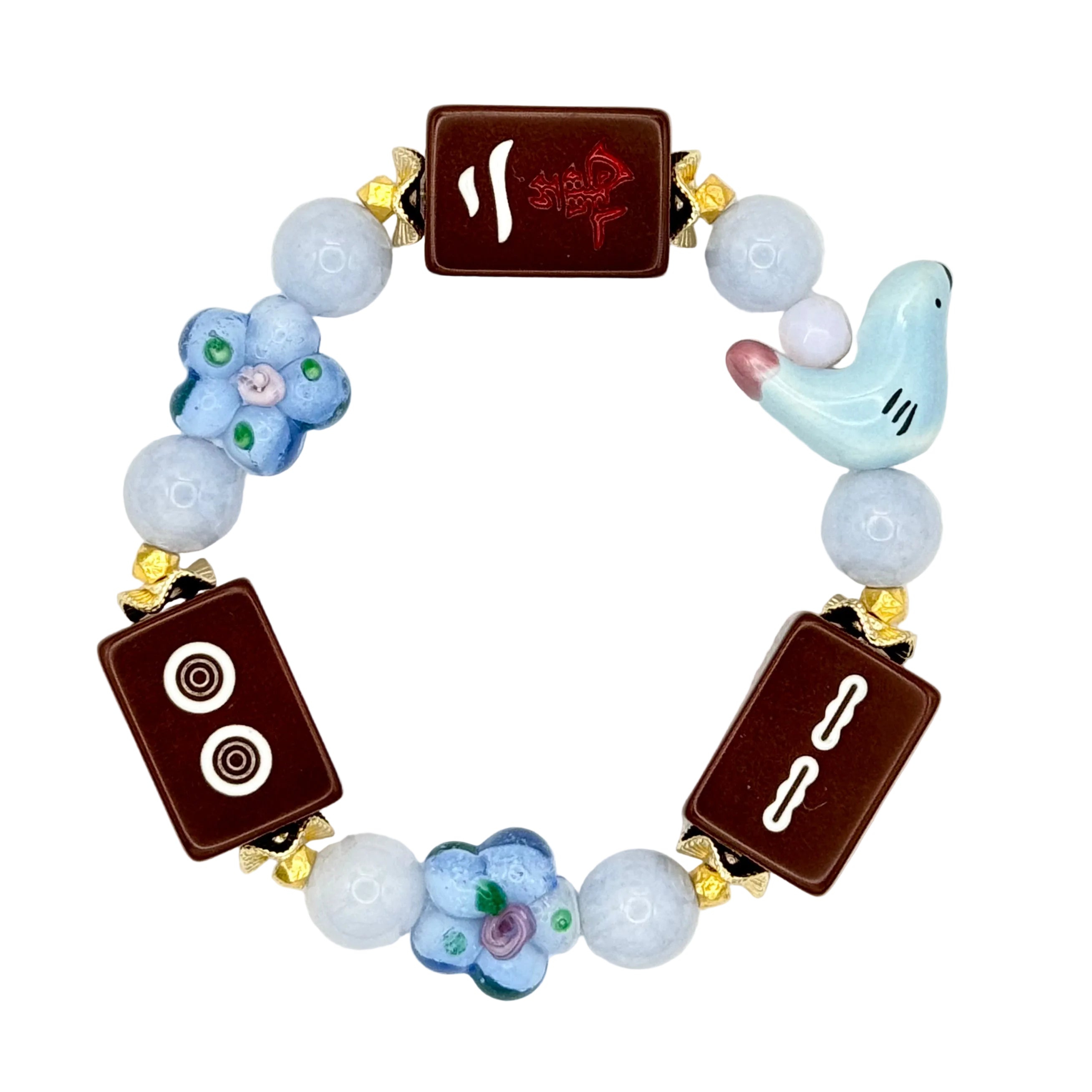 DOT, BAM, CRAK! Mahjong Chocolate Tile Bracelet
