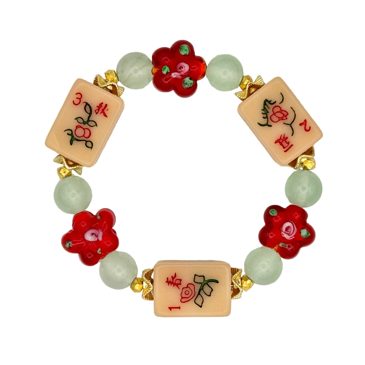 DOT, BAM, CRAK! Mahjong Nude Tile Bracelet