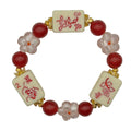 DOT, BAM, CRAK! Mahjong Cream Tile Bracelet