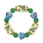 DOT, BAM, CRAK! Mahjong Cream Tile Bracelet