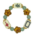 DOT, BAM, CRAK! Maxi Flower Mahjong Cream Tile Bracelet