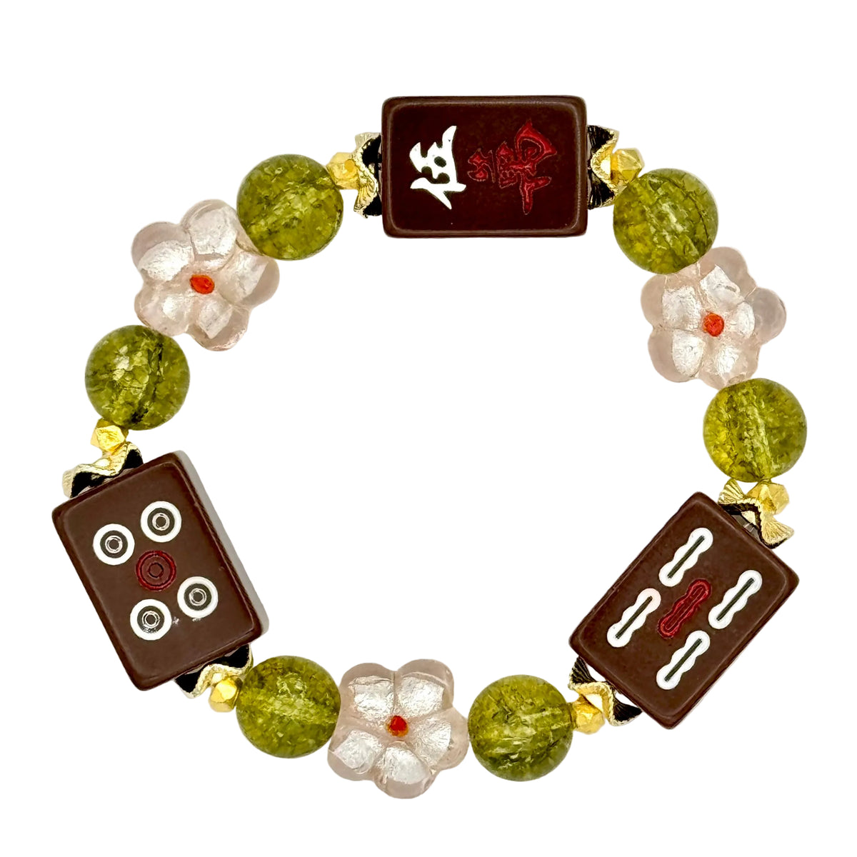 DOT, BAM, CRAK! Mahjong Chocolate Tile Bracelet