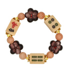 DOT, BAM, CRAK! Maxi Flower Mahjong Nude Tile Bracelet
