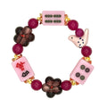 DOT, BAM, CRAK! Maxi Flower Mahjong Light Pink Tile Bracelet
