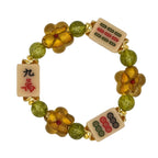 DOT, BAM, CRAK! Maxi Flower Mahjong Nude Tile Bracelet