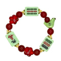 DOT, BAM, CRAK! Mahjong Green Tile Bracelet
