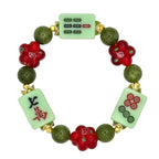 DOT, BAM, CRAK! Mahjong Green Tile Bracelet