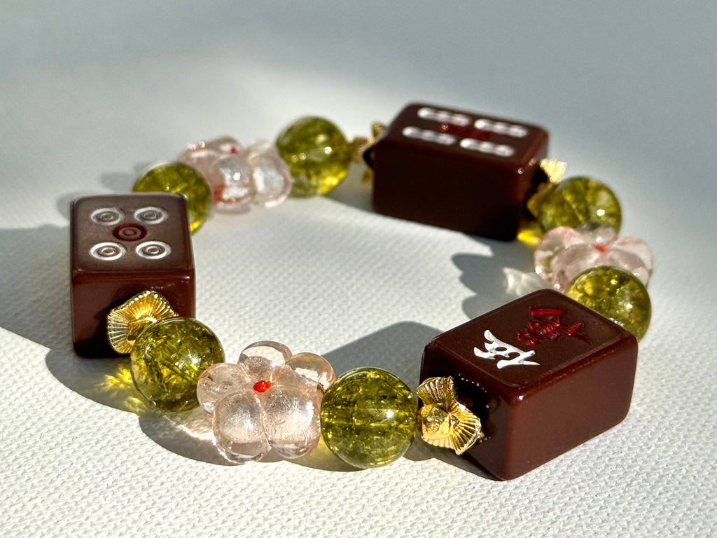DOT, BAM, CRAK! Mahjong Chocolate Tile Bracelet