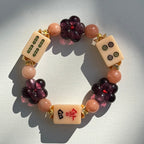 DOT, BAM, CRAK! Maxi Flower Mahjong Nude Tile Bracelet