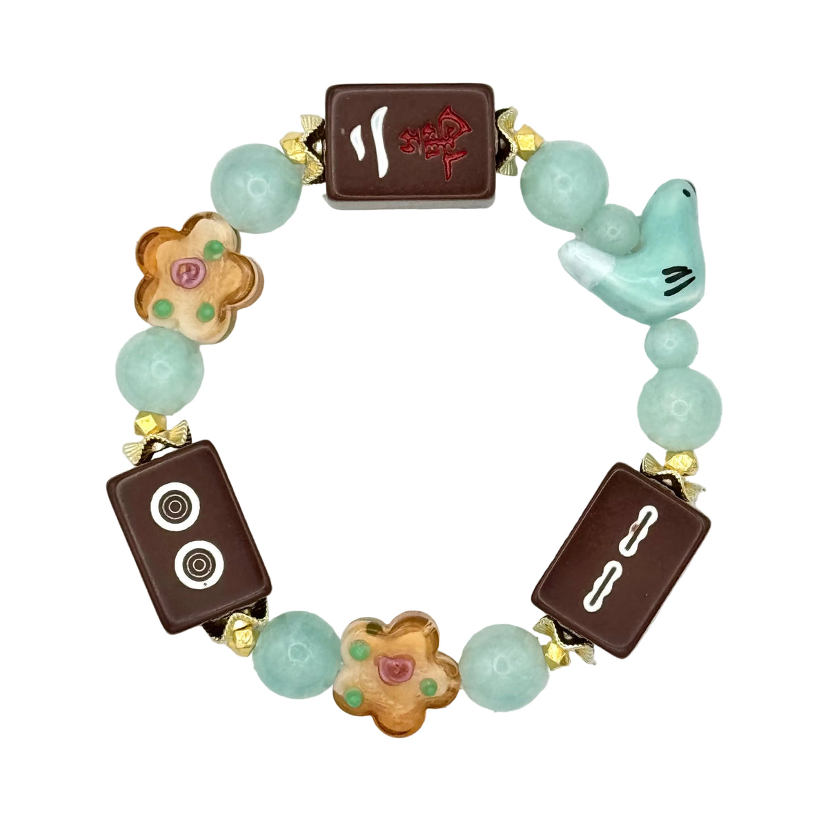 DOT, BAM, CRAK! Mahjong Chocolate Tile Bracelet