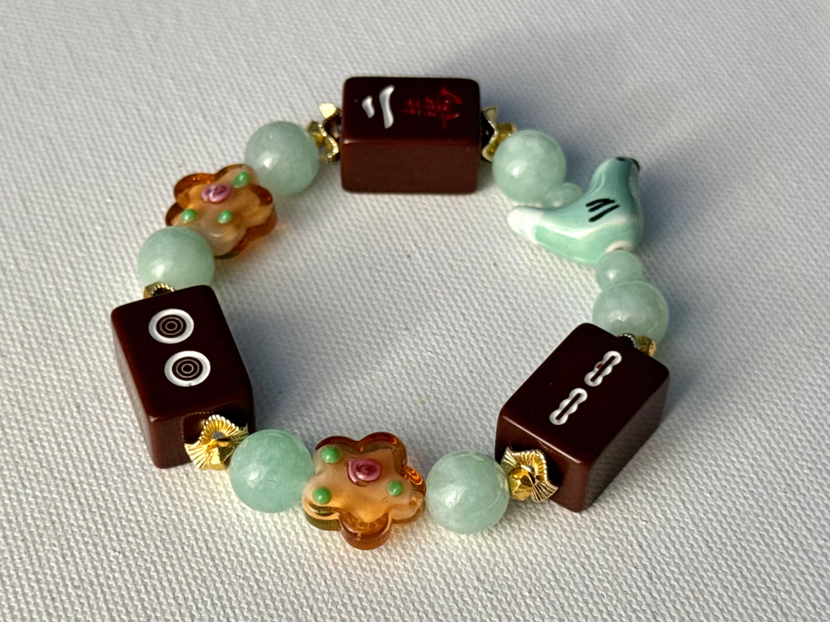 DOT, BAM, CRAK! Mahjong Chocolate Tile Bracelet
