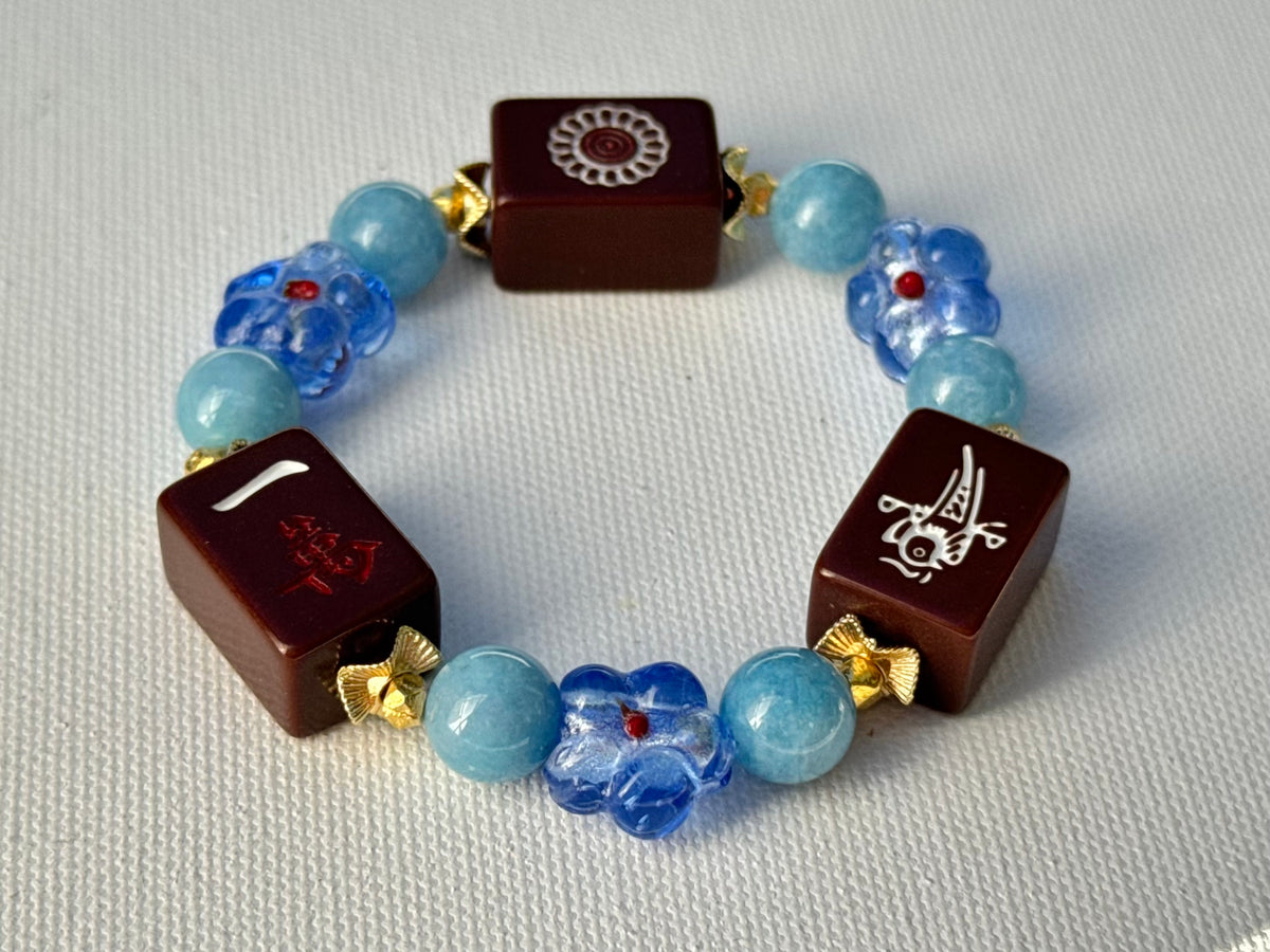 DOT, BAM, CRAK! Mahjong Chocolate Tile Bracelet